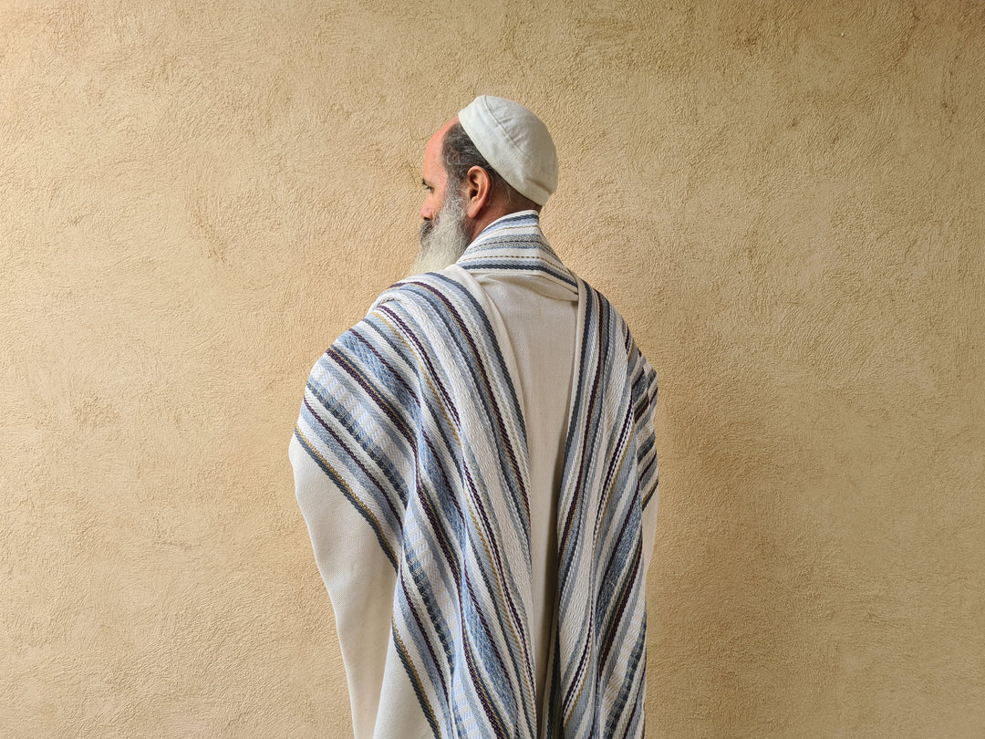 Handmade tallit Argaman for Mordechai