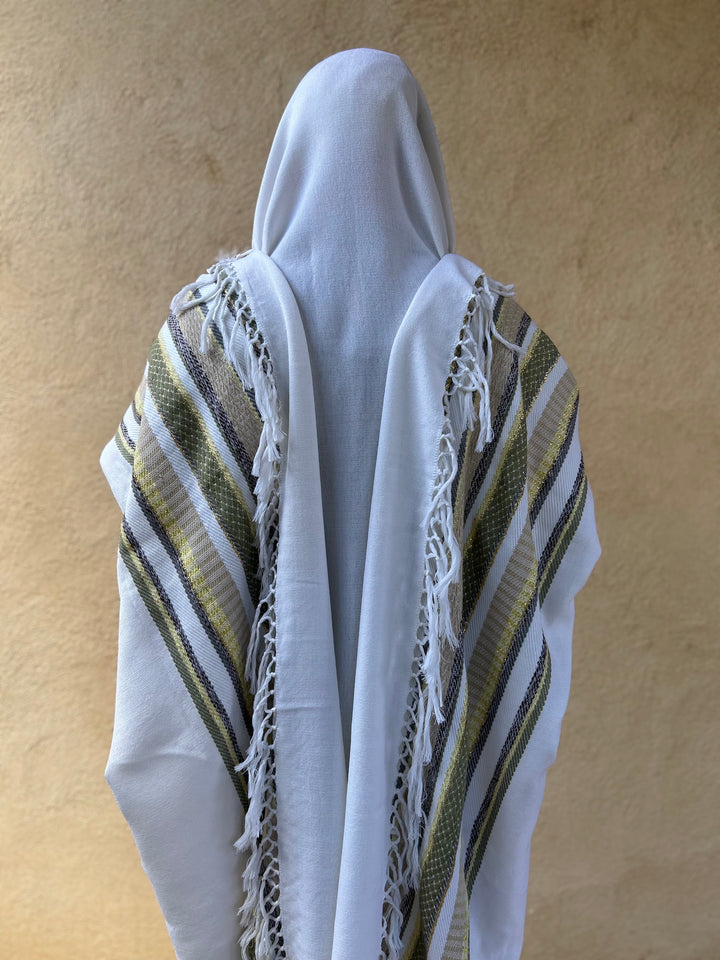 Handmade Wool tallit - Kerem