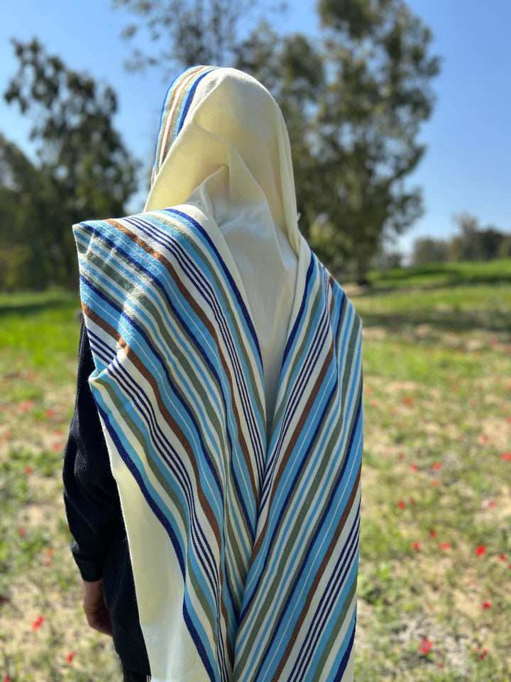 Handmade Wool tallit - Rotem