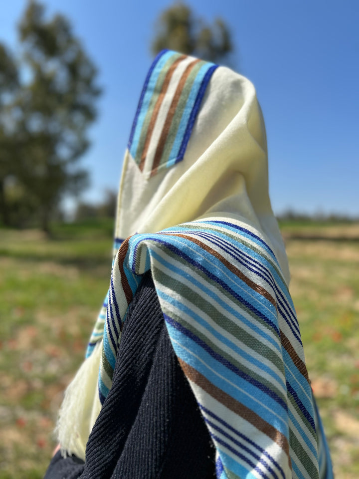 Handmade Wool tallit - Rotem