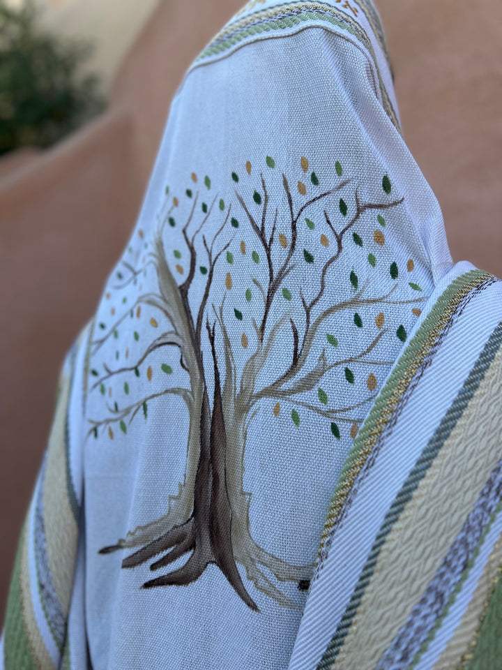 Handmade Tallit - Gefen with Tree of Life