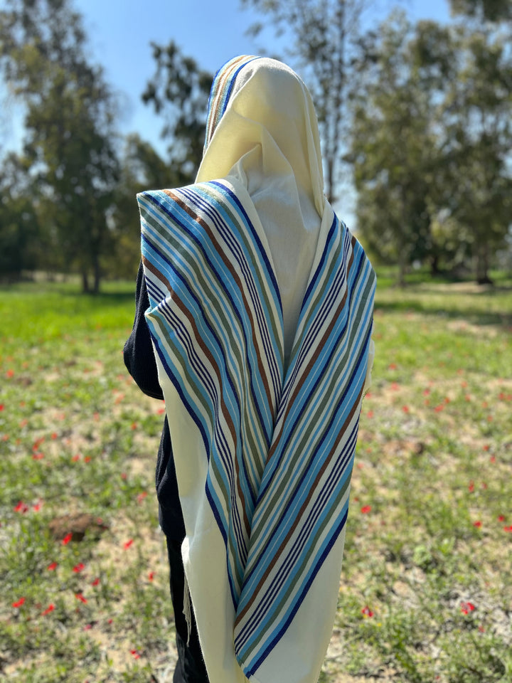 Handmade Wool tallit - Rotem