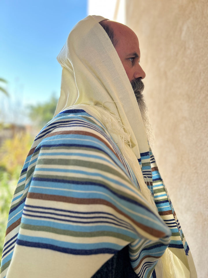 Handmade Wool tallit - Rotem