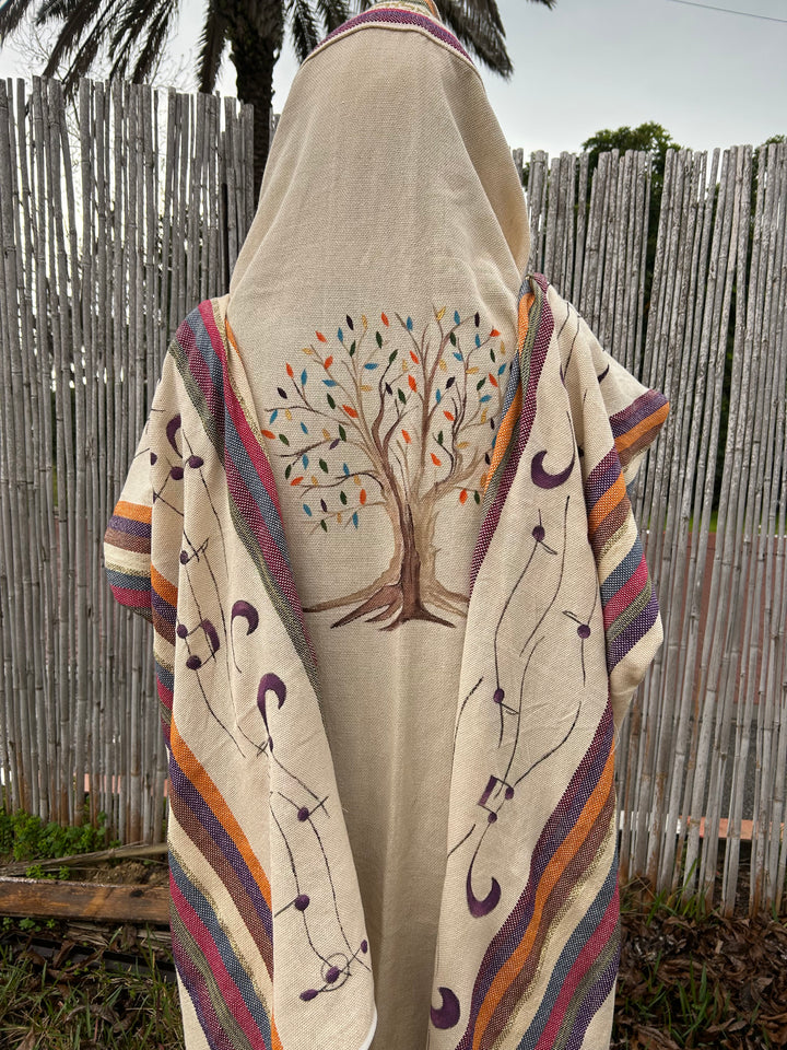 Handmade Tallit - Tree of Life Art with Nusical Notes