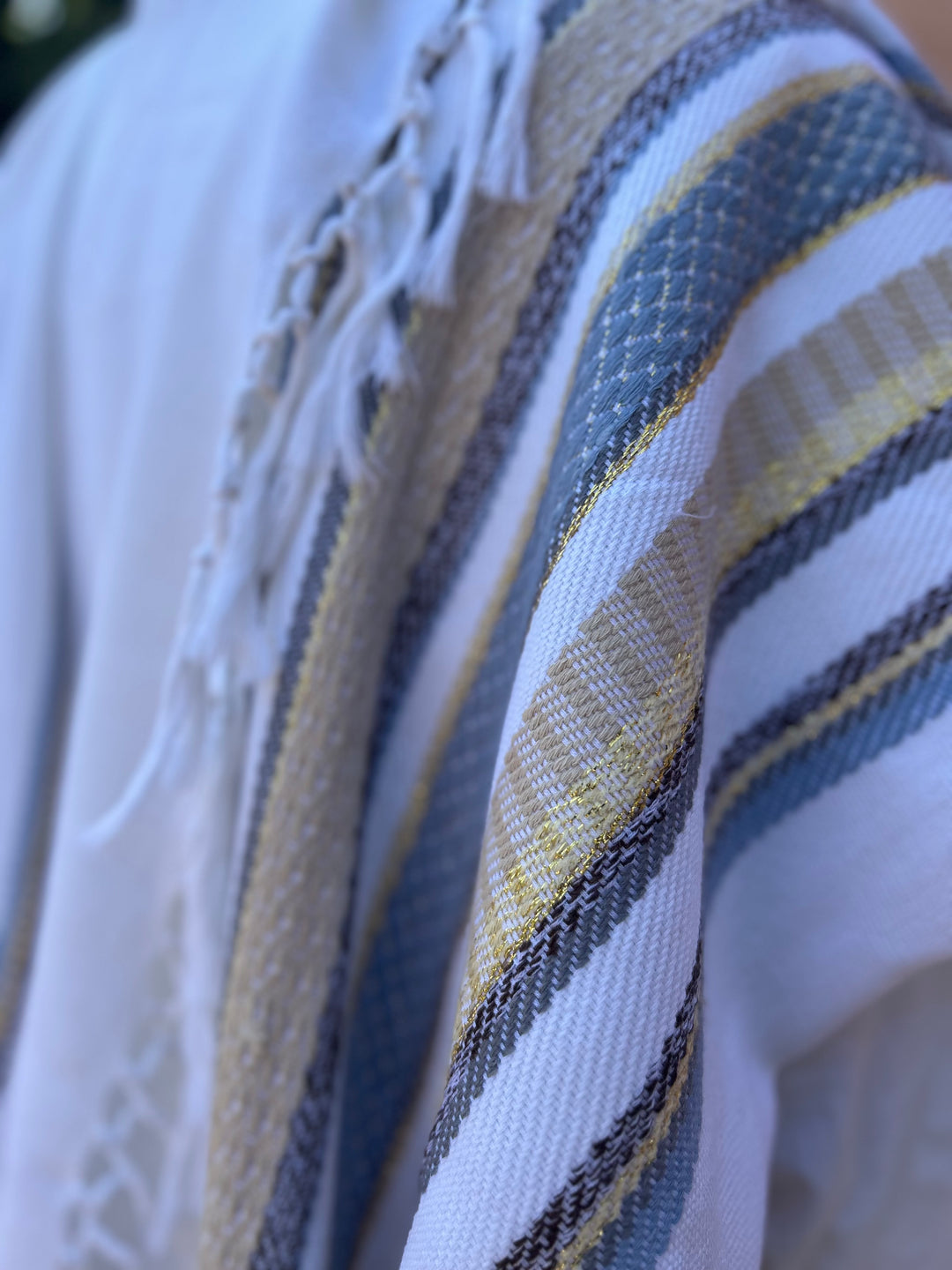 Handmade Wool tallit - David