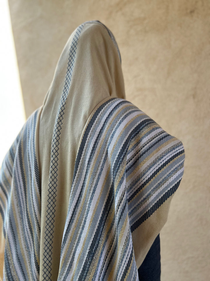 Handmade Tallit - Gevura Blue