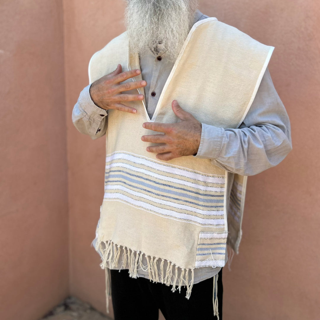 Tallit Katan Handmade with fine Cotton on a traditional loom.