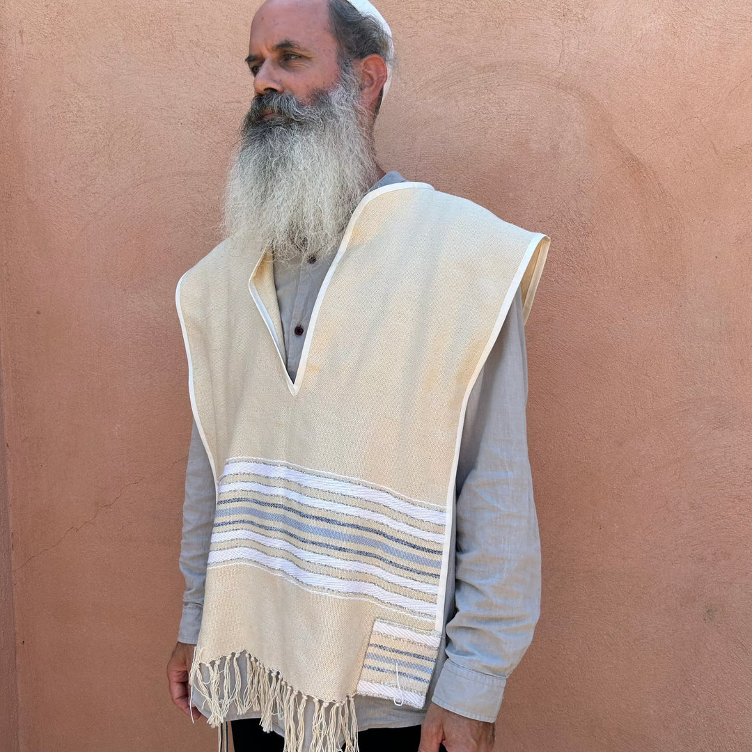 Tallit Katan Handmade with fine Cotton on a traditional loom.