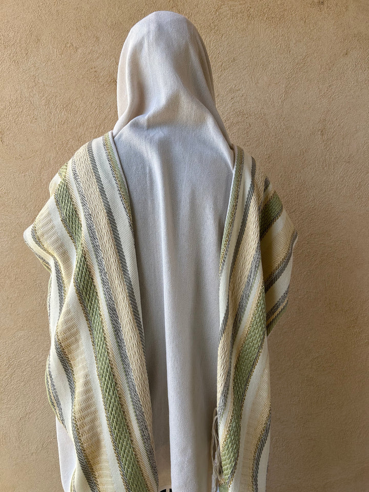 Wedding Tallit Set, Tallit For Man, Jewish Gift Judaica, High Holidays, Jewish Prayer Shawl, Handwoven Tallit Cotton, White Prayer Shawl