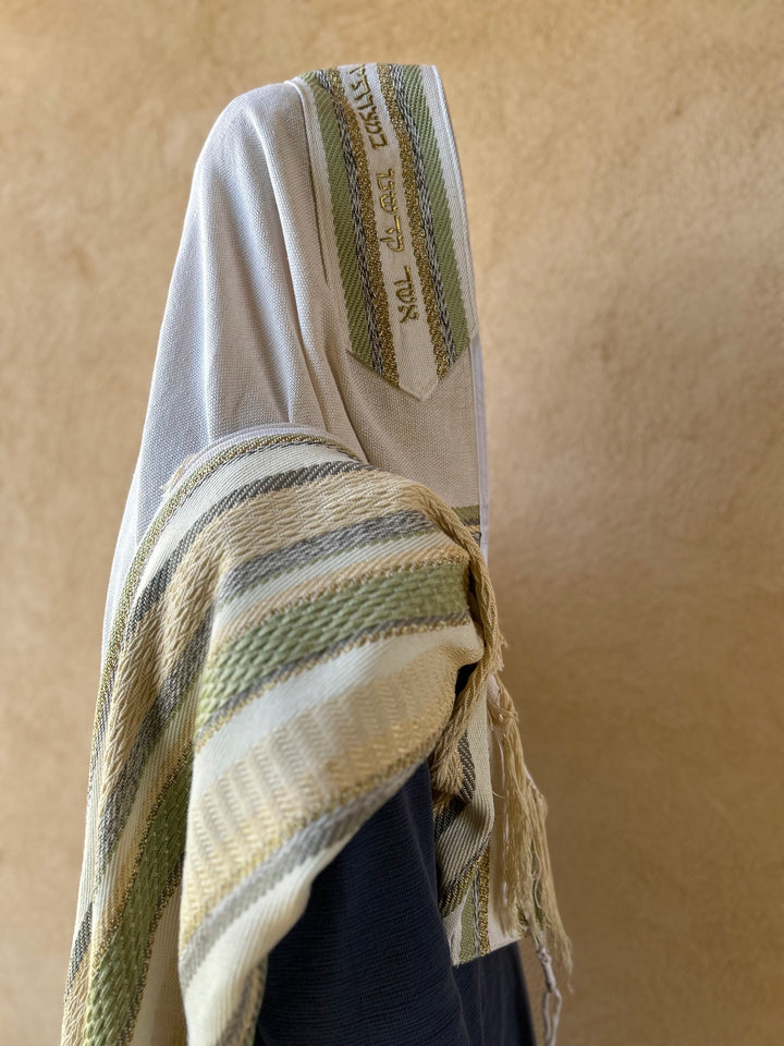Wedding Tallit Set, Tallit For Man, Jewish Gift Judaica, High Holidays, Jewish Prayer Shawl, Handwoven Tallit Cotton, White Prayer Shawl