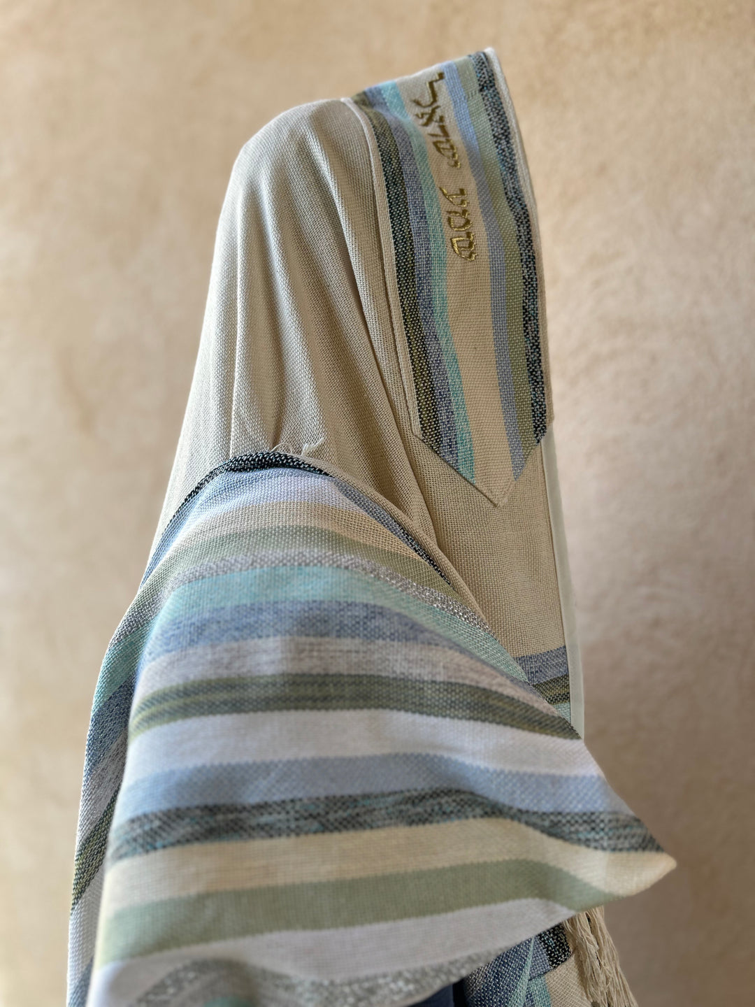 Handmade Tallit - Gan Eden, Blue