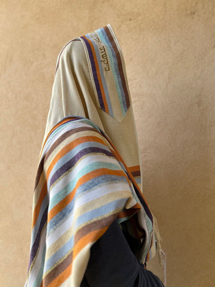 Handmade Tallit - Gan Eden Orange