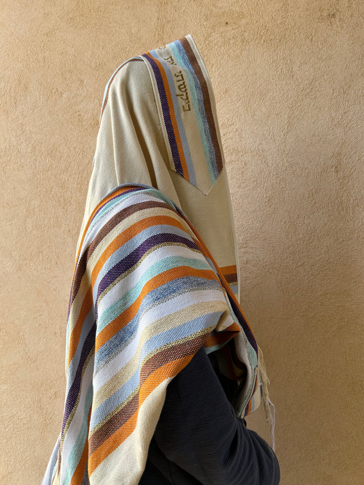 Handmade Tallit - Gan Eden Orange