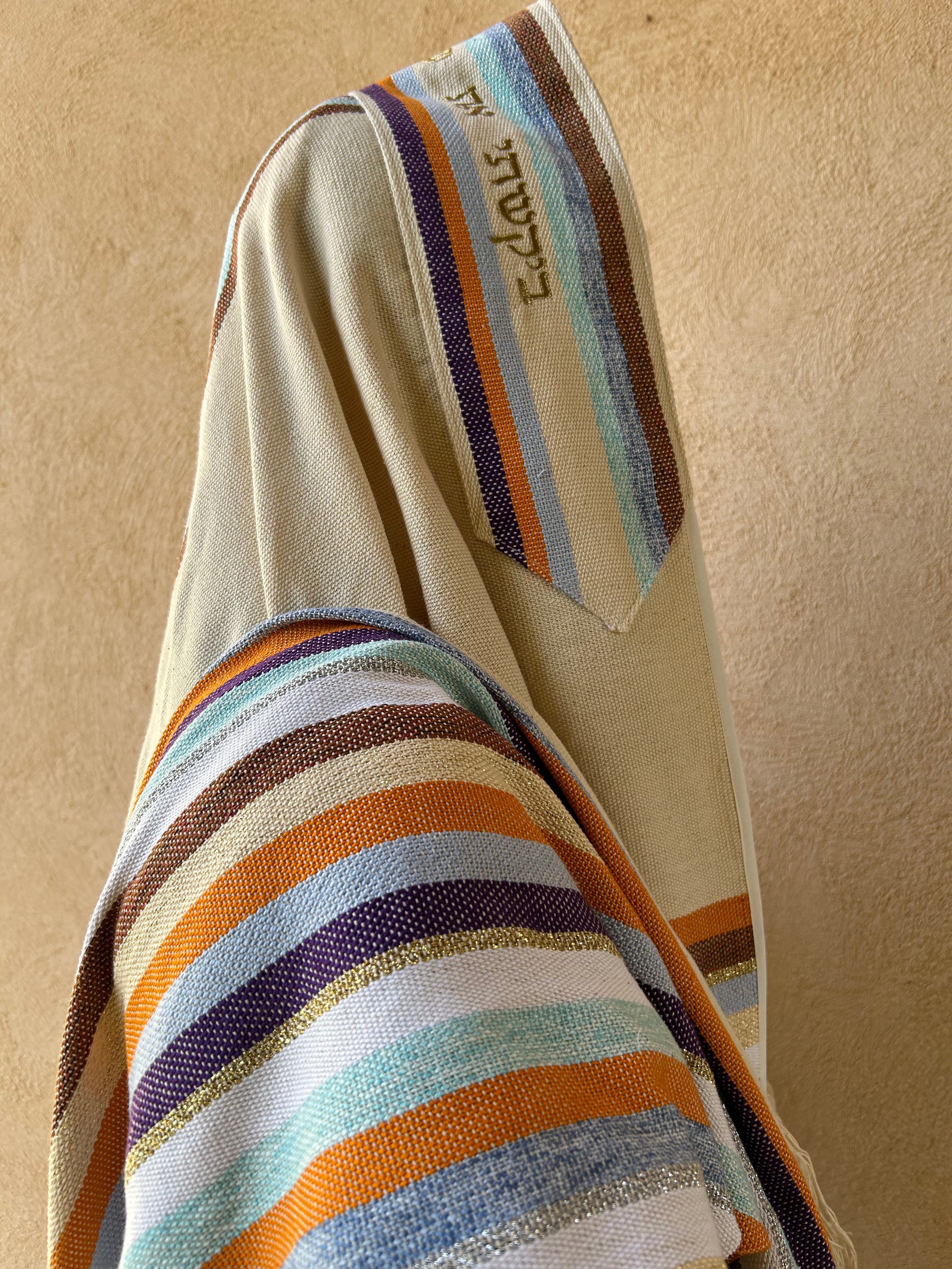 Handmade Tallit - Gan Eden Orange – TallisMan