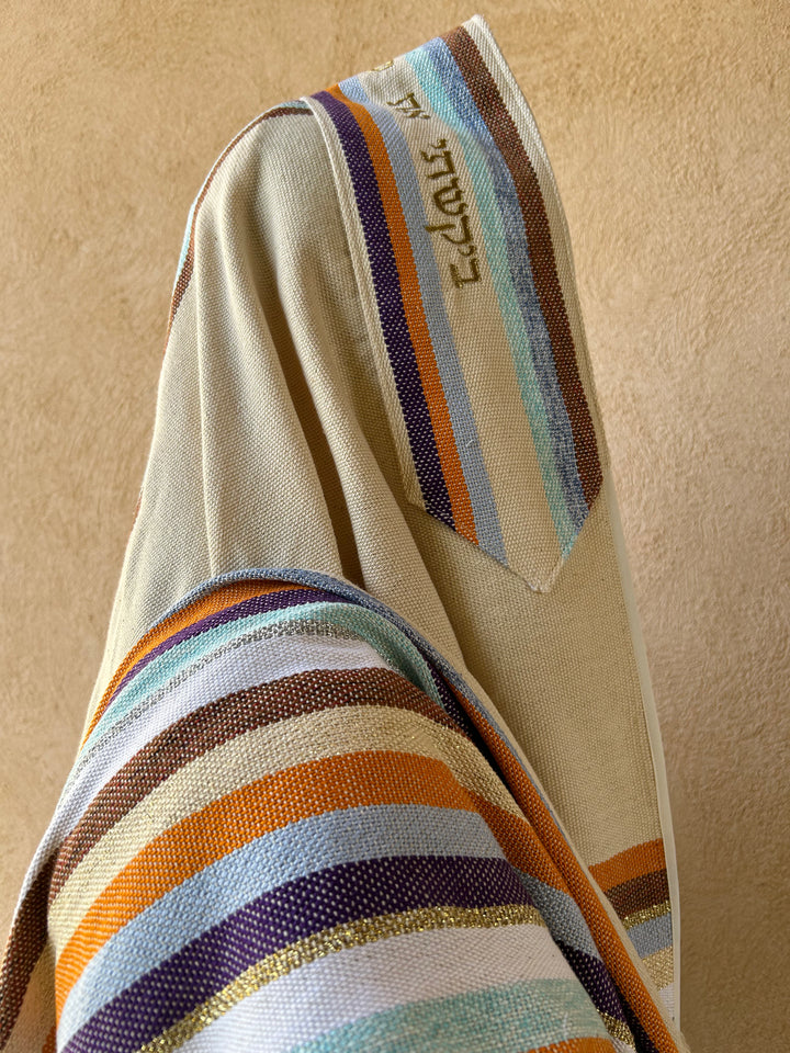 Handmade Tallit - Gan Eden Orange