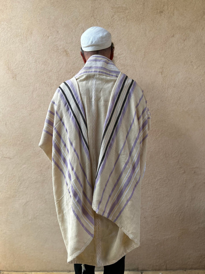 Tallit Lavender Handmade Cotton Tallit Ready to Ship