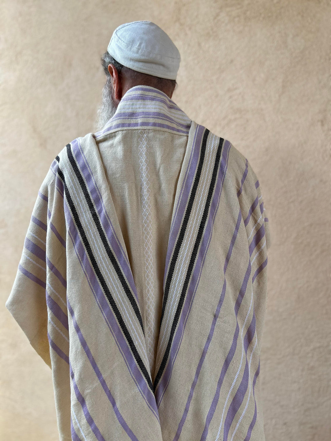 Tallit Lavender Handmade Cotton Tallit Ready to Ship