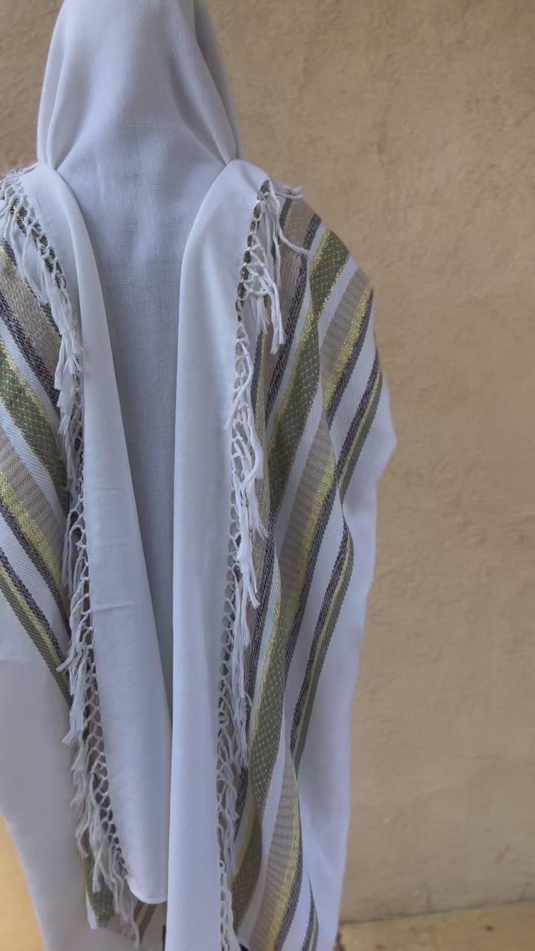 Handmade Wool tallit - Kerem