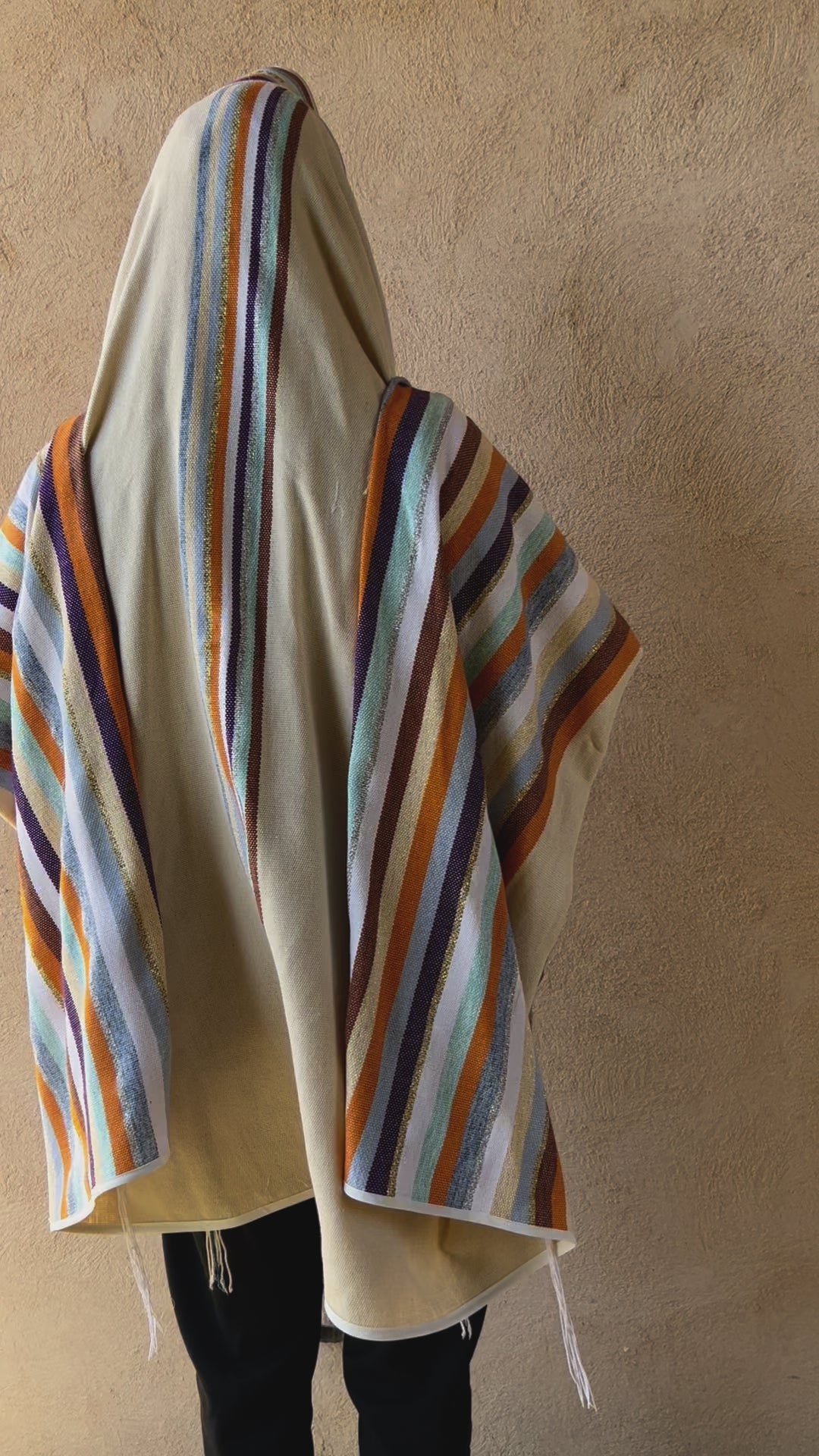 Handmade Tallit - Gan Eden Orange