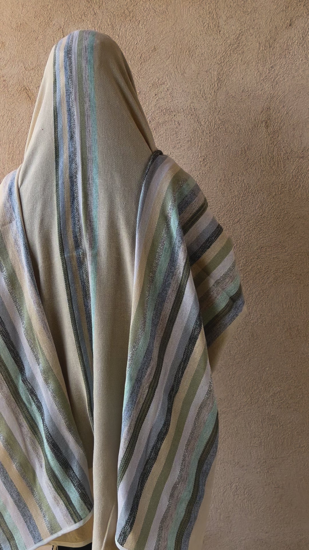 Handmade Tallit - Gan Eden, Blue