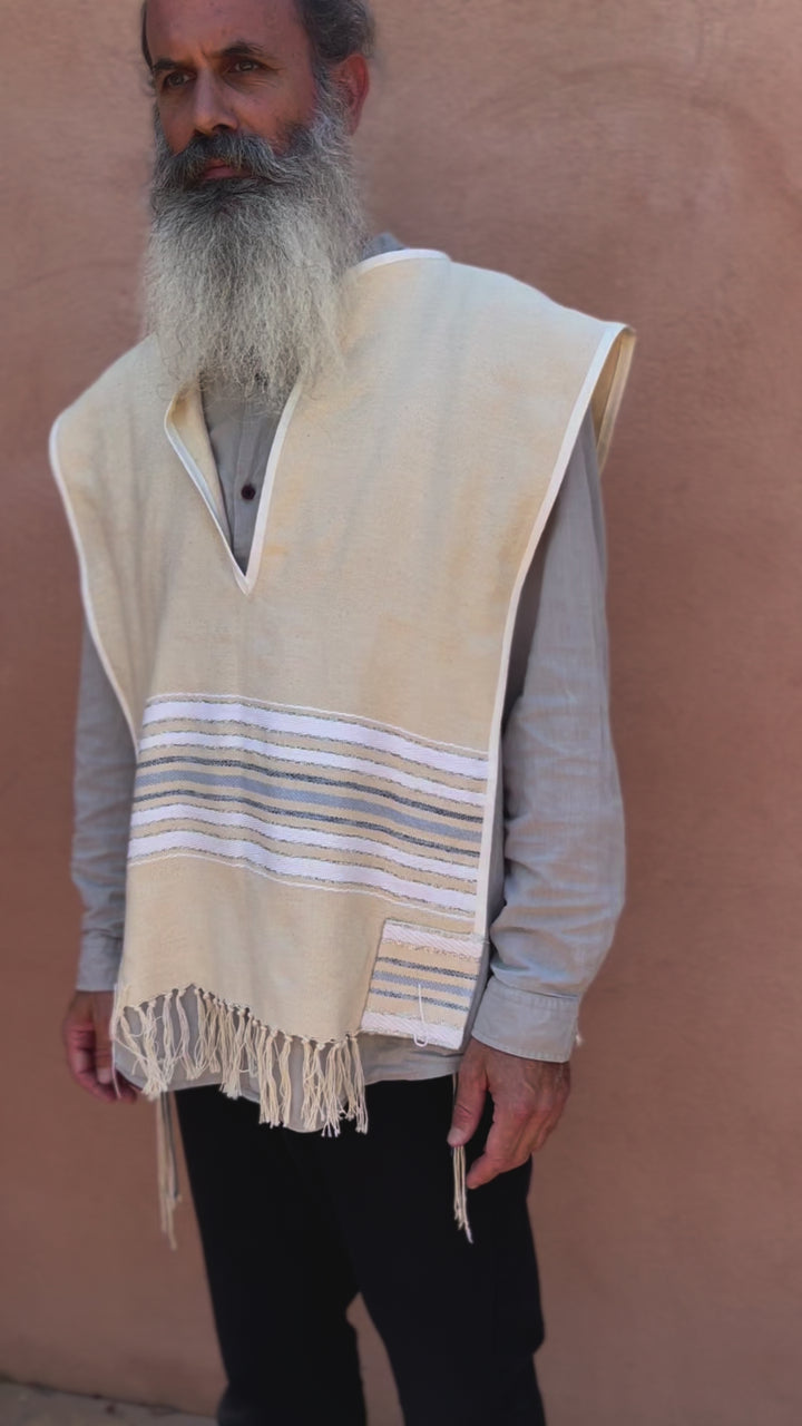 Tallit Katan Handmade with fine Cotton on a traditional loom.