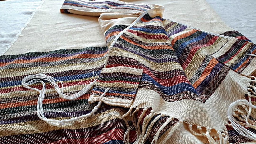 Handmade Tallit - Gan Eden red colors