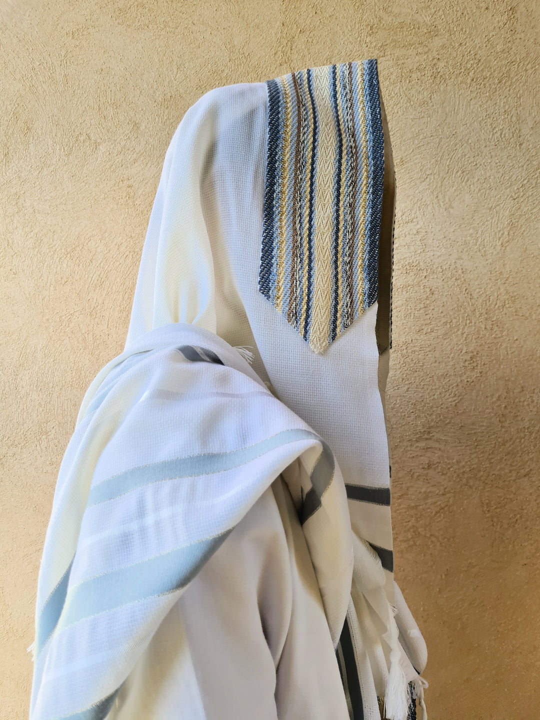 Handmade Wool/Cotton Tallit - Leshem