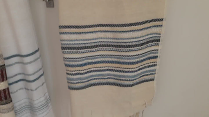 Handmade Tallit - Gevura Blue