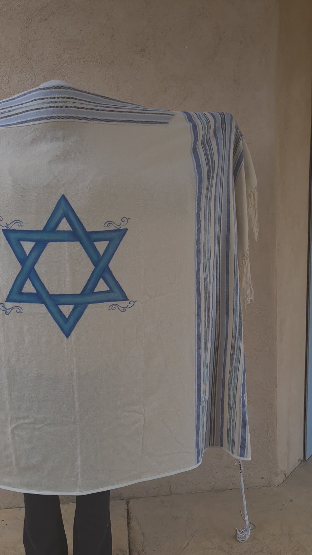 Handmade Tallit - Yonatan with Star of David