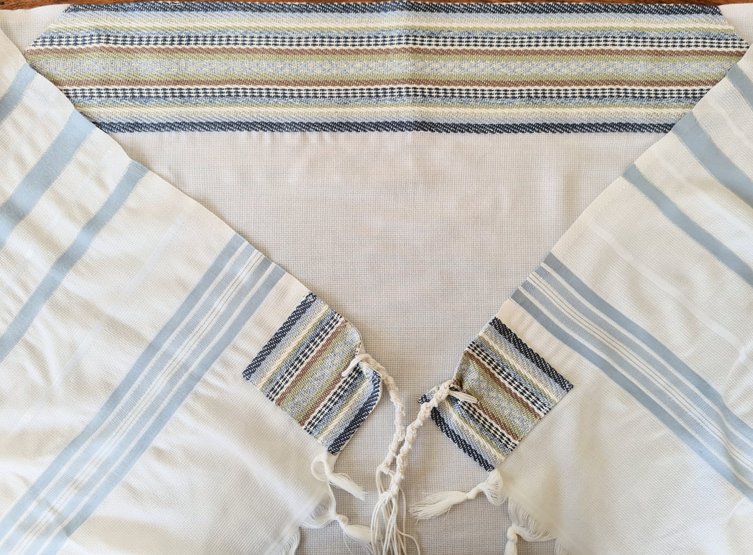 Handmade Wool/Cotton Tallit -Eliya