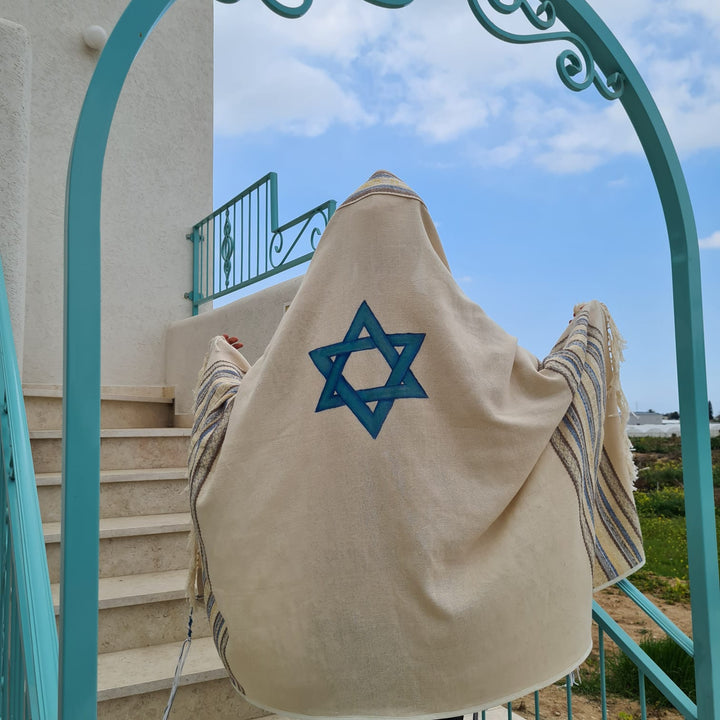 Handmade Tallit - Hod with Star of David