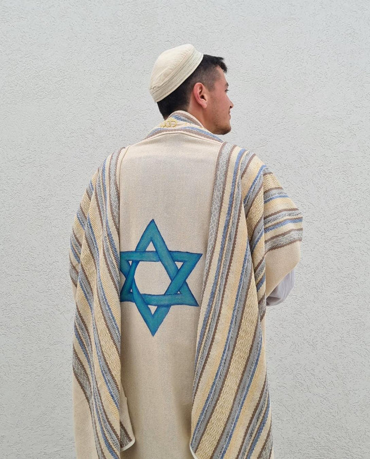 Handmade Tallit - Hod with Star of David