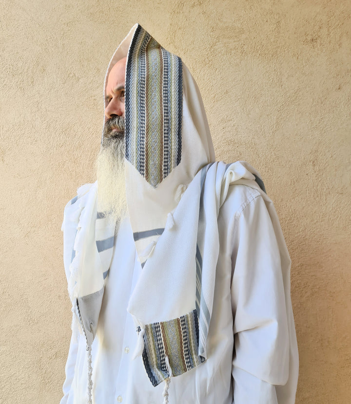 Handmade Wool/Cotton Tallit -Eliya