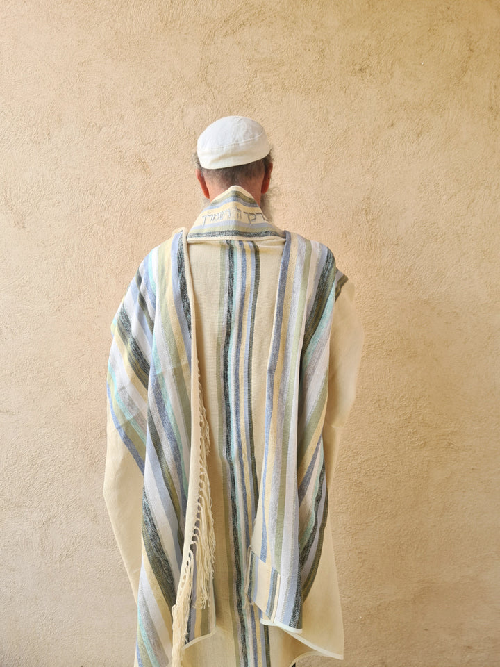 Handmade Tallit - Gan Eden, Blue