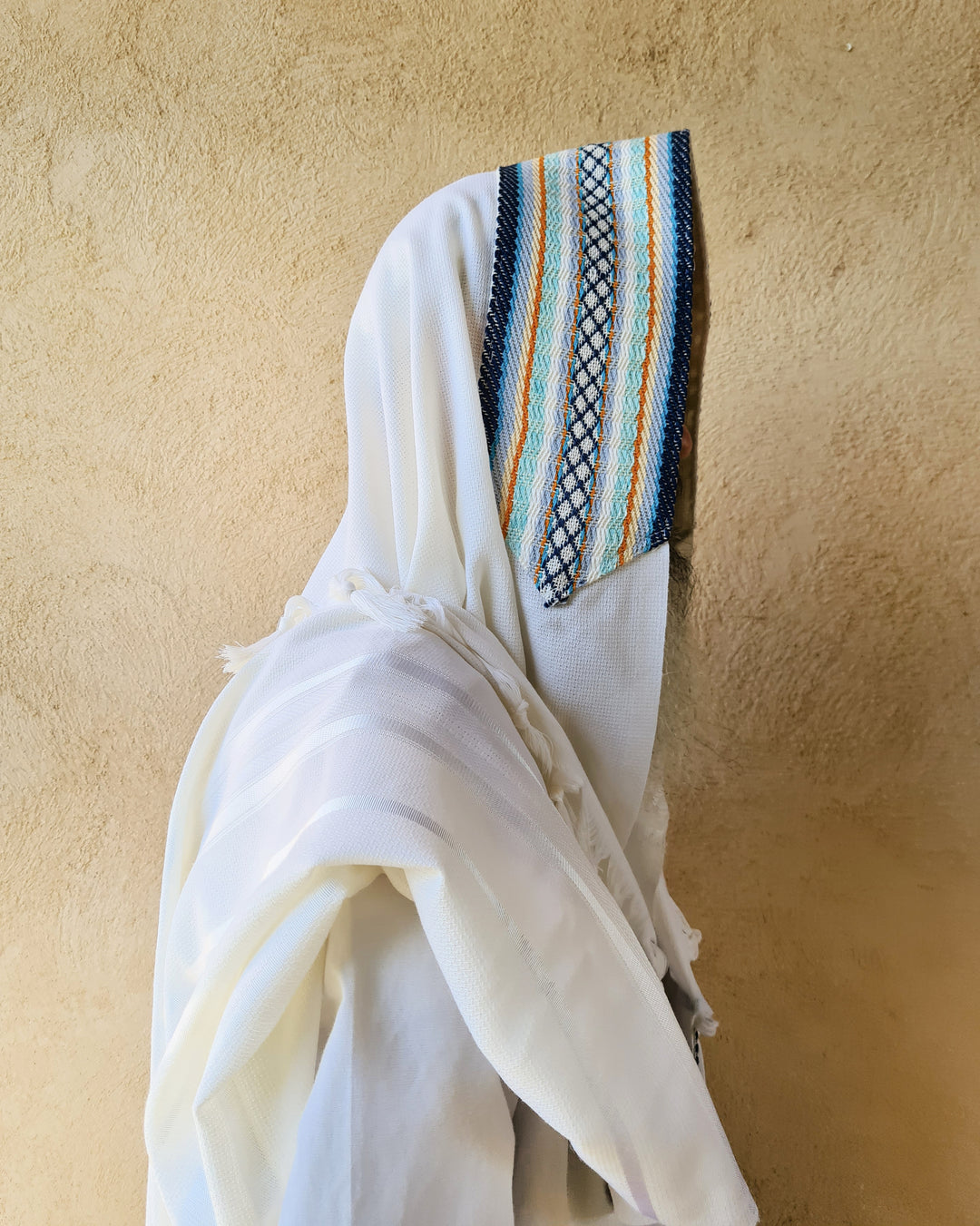 Handmade Wool/Cotton Tallit - Yotam