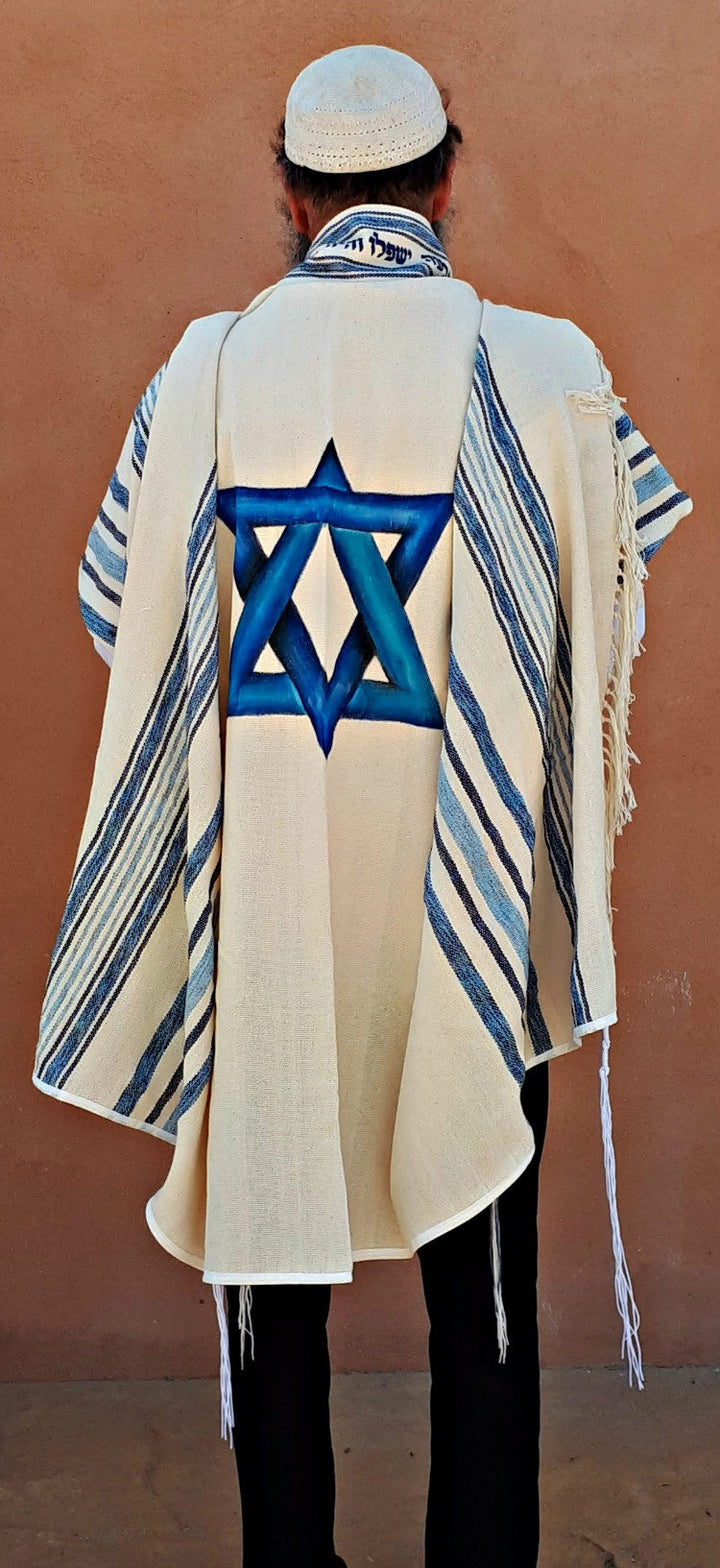 Jewish Wedding, High Holidays, Woven Tallit, Jewish Prayer Shawl, Cotton Tallit, Tallit Set, Tallit For Man, Tallis, White Prayer Shawl