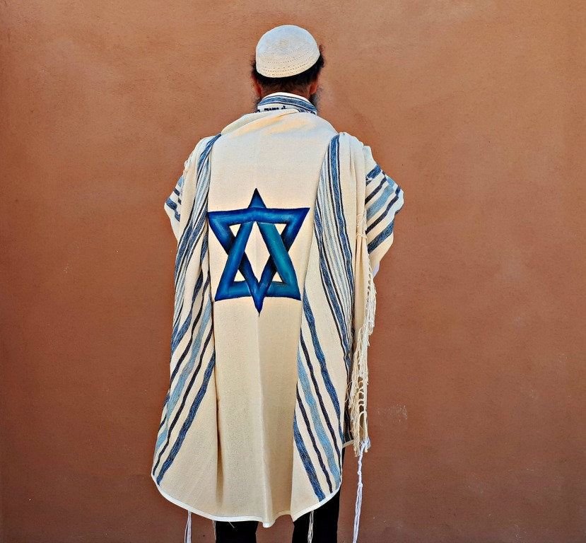Jewish Wedding, High Holidays, Woven Tallit, Jewish Prayer Shawl, Cotton Tallit, Tallit Set, Tallit For Man, Tallis, White Prayer Shawl