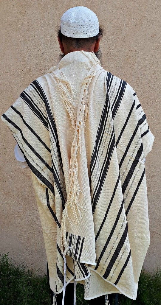 Prayer Shawl, High Holidays, Jewish Prayer Shawl, Jewish Wedding, Cotton Tallit, Tallit For Man, Tallis, White Prayer Shawl, Tallit Set
