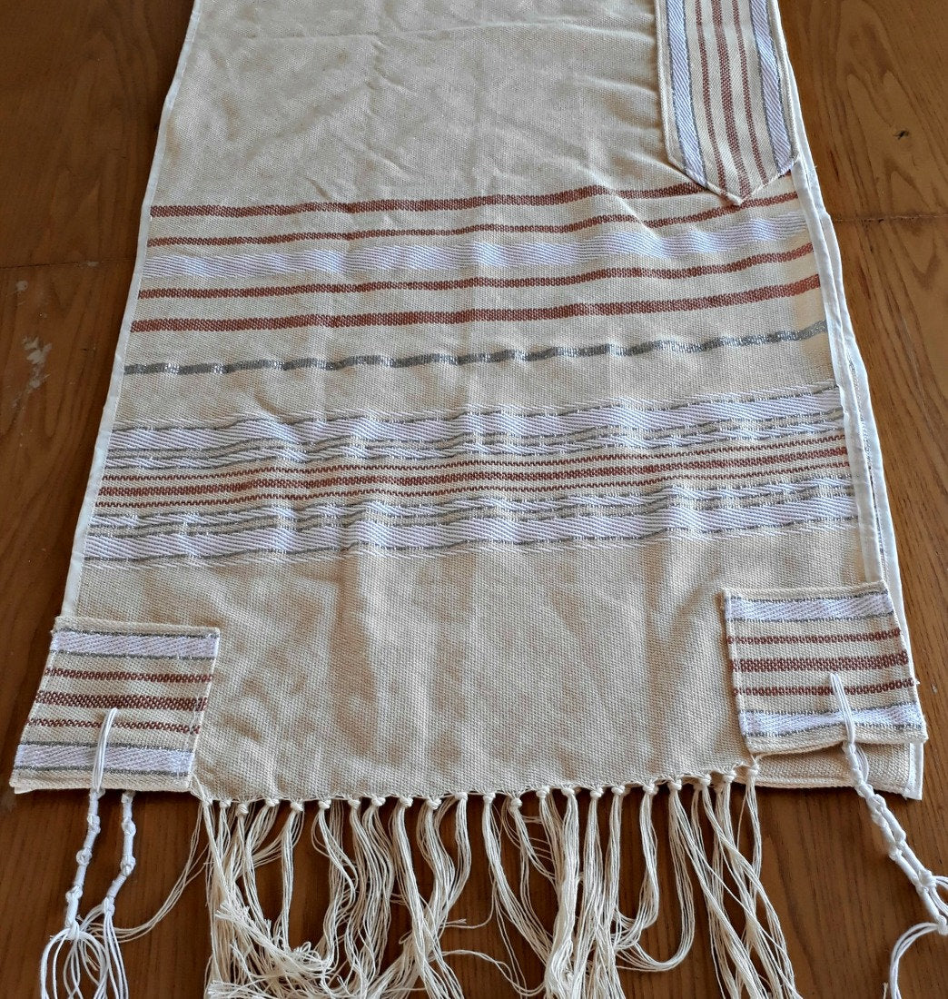 Tallit Set, Judaica, Jewish Gift, Jewish Prayer Shawl, Handwoven Tallit, Cotton Tallit, Wedding Talit Set, White Prayer Shawl, High Holidays