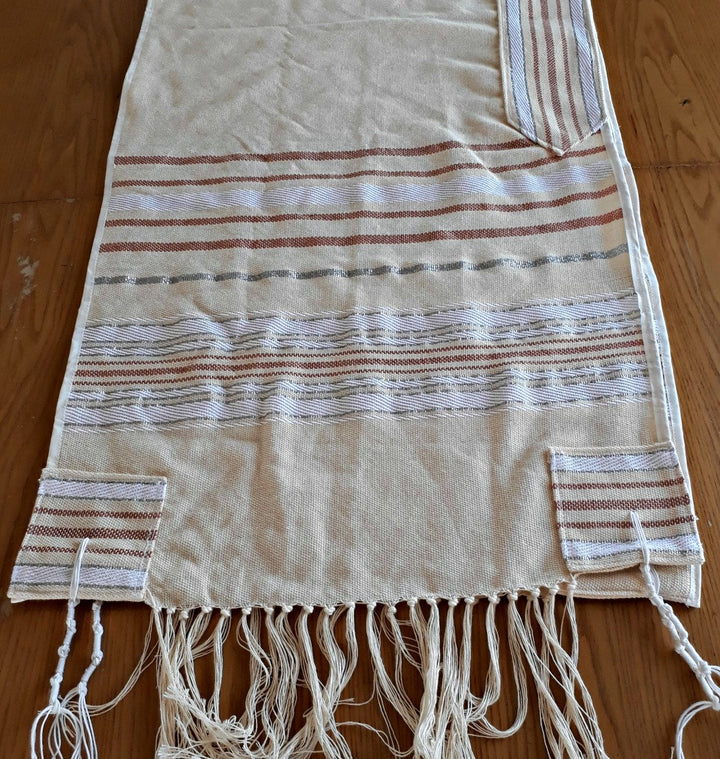 Tallit Set, Judaica, Jewish Gift, Jewish Prayer Shawl, Handwoven Tallit, Cotton Tallit, Wedding Talit Set, White Prayer Shawl, High Holidays
