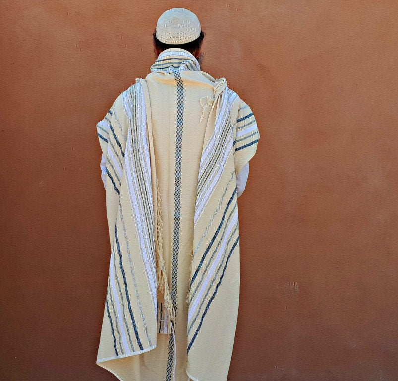 Tallit, Judaica,  Jewish Prayer Shawl, Custom Tallit, Woven Tallit, Cotton Tallit, Tallit For Man, Tallis, White Prayer Shawl, High Holidays