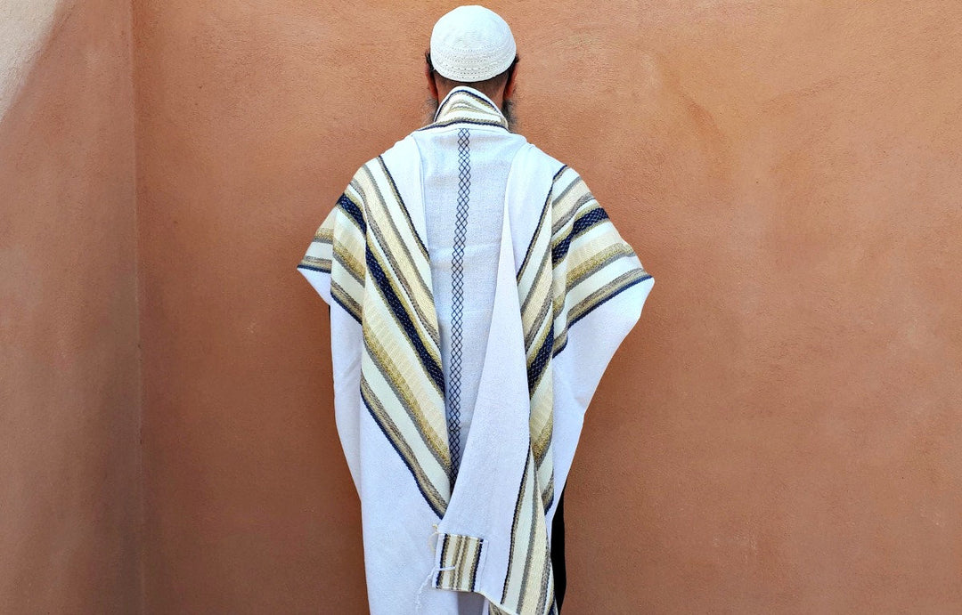 Prayer Shawl, Judaica, Jewish Prayer Shawl, Custom Tallit, Woven Tallit, Cotton Tallit, Tallit Man, Tallis, White Prayer Shawl,High Holidays