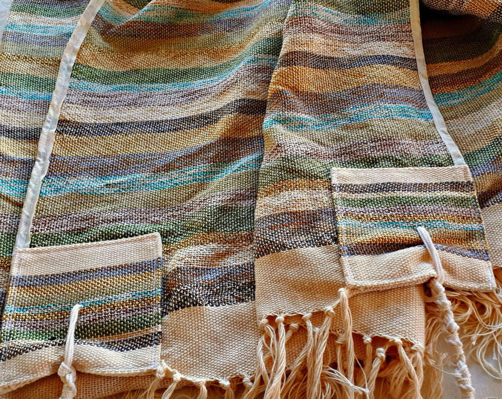 Tallit Set, Prayer Shawl, Jewish Prayer Shawl, Handwoven Tallit, Cotton Tallit, Wedding Tallit, Tallit Man,Jewish White Prayer Shawl Judaica