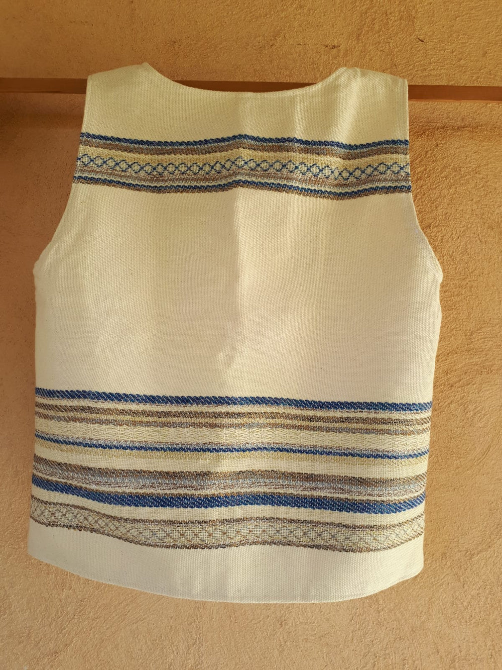 Groomsmen Vest Wedding, Men&#39;s Vest, Hand Woven Waistcoat, Cotton Vest, Waist Coat for Men, Jewish Gift Judaica, Bar Mitzvah Gift, Israel art