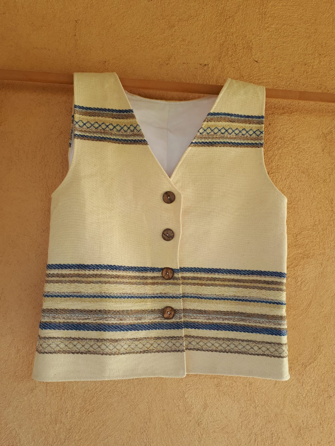 Groomsmen Vest Wedding, Men&#39;s Vest, Hand Woven Waistcoat, Cotton Vest, Waist Coat for Men, Jewish Gift Judaica, Bar Mitzvah Gift, Israel art