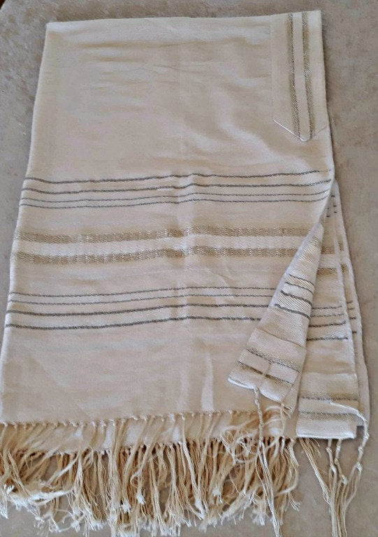 Bar Mitzvah, High Holidays, Woven Tallit, Jewish Prayer Shawl, Cotton Tallit, Tallit Set, Tallit For Man, Tallis, White Prayer Shawl, Tallis