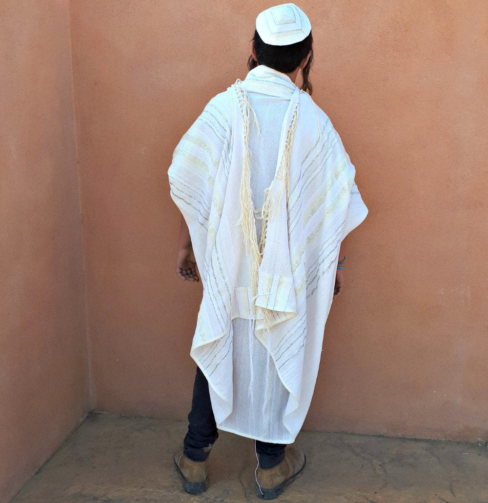 Bar Mitzvah, High Holidays, Woven Tallit, Jewish Prayer Shawl, Cotton Tallit, Tallit Set, Tallit For Man, Tallis, White Prayer Shawl, Tallis