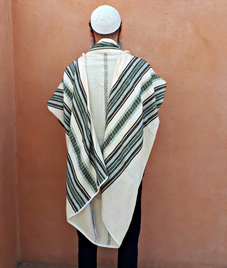 Jewish Prayer Shawl, Custom Tallit, High Holidays, Judaica Gift, Jewish Wedding, Cotton Tallit, Tallit For Man, Tallis, White Prayer Shawl