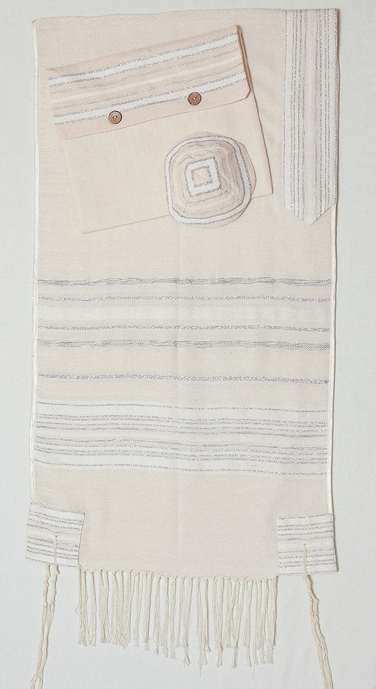 Bar Mitzvah Tallit Set, Jewish Gift, Bar Mitzvah, Jewish Prayer Shawl, Handwoven Tallit, Cotton Tallit, Tallit For Man, Israeli Art Judaica